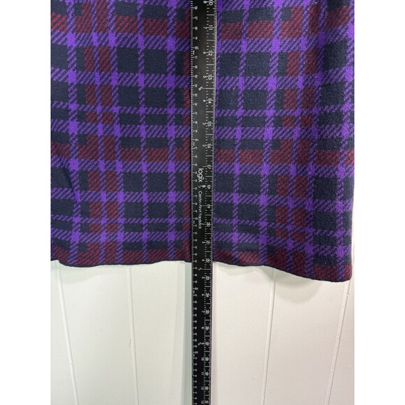 WoolOvers Women’s M Skirt Plaid Multicolor Knee Length Wool Blend Skirt - Picture 4 of 6